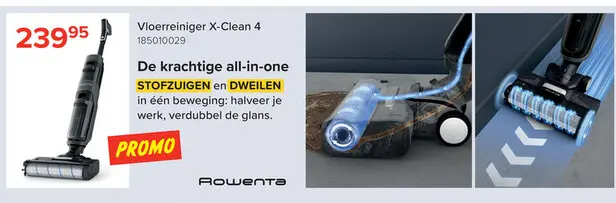 Promotie: Rowenta X-Clean 4 Vloerreiniger - GZ5035 - Grijs