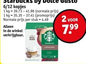 Promotie: Starbucks by Dolce Gusto
