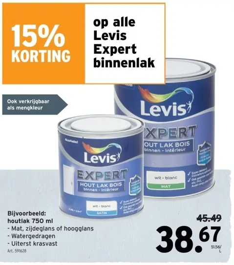 Promotie: Levis EXPERT HOUT LAK BOIS