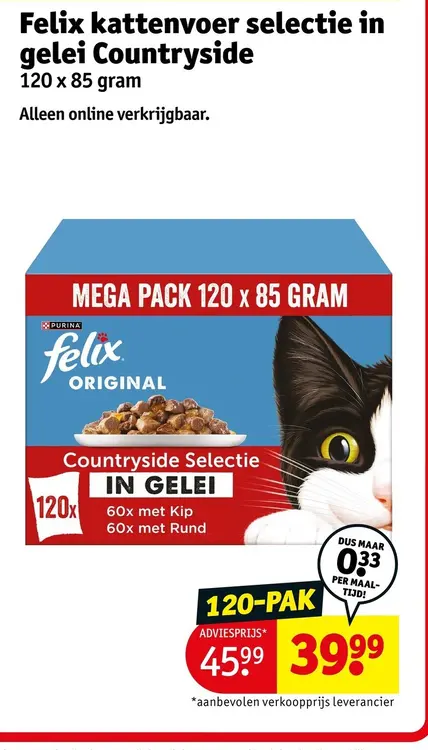 Aanbieding: Felix kattenvoer selectie in gelei Countrysid