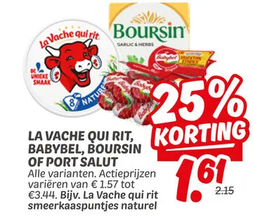 Aanbieding: La vache qui rit, Babybel, Boursin of Port Salut