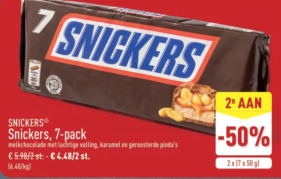 Promotie: Snickers, 7-pack