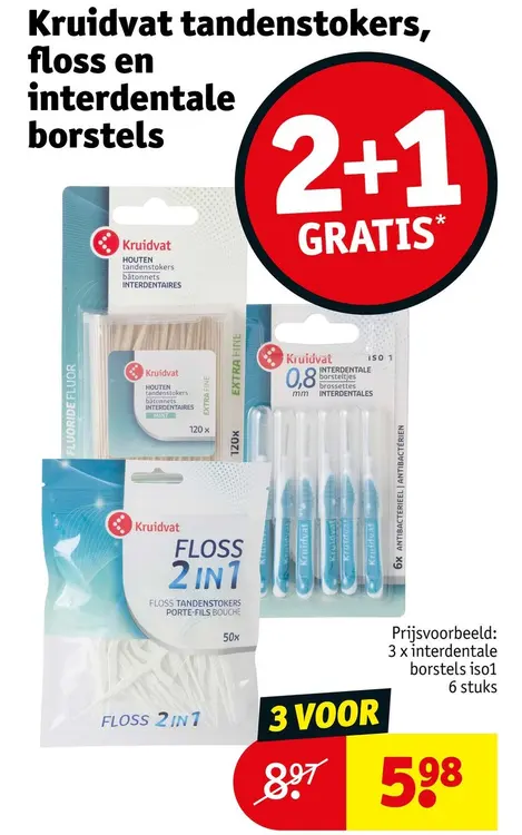 Promotie: Tandenstokers, floss en interdentale borstels