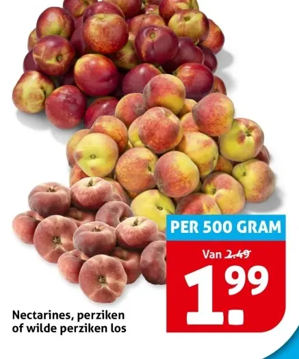 Aanbieding: Nectarines, perziken of wilde perziken los