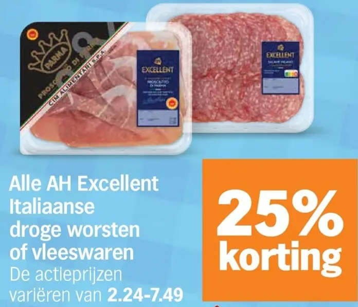 Aanbieding: Excellent Italiaanse droge worsten of vleeswaren