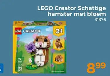 Aanbieding: Schattige hamster met bloem