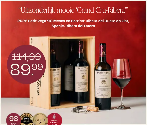 Promotie: Petit Vega '18 Meses en Barrica' Ribera del Duero