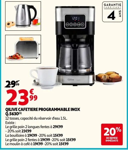 Promotie: Cafetiere programmable inox q.5630