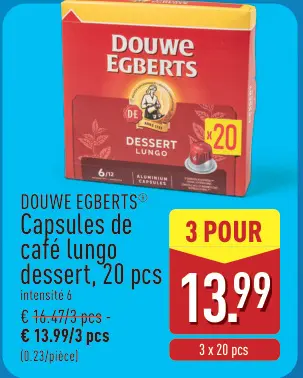 Offre: Capsules de café lungo dessert