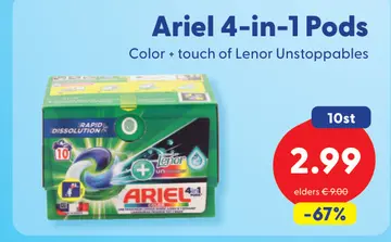 Aanbieding: Ariel 4-in-1 Pods