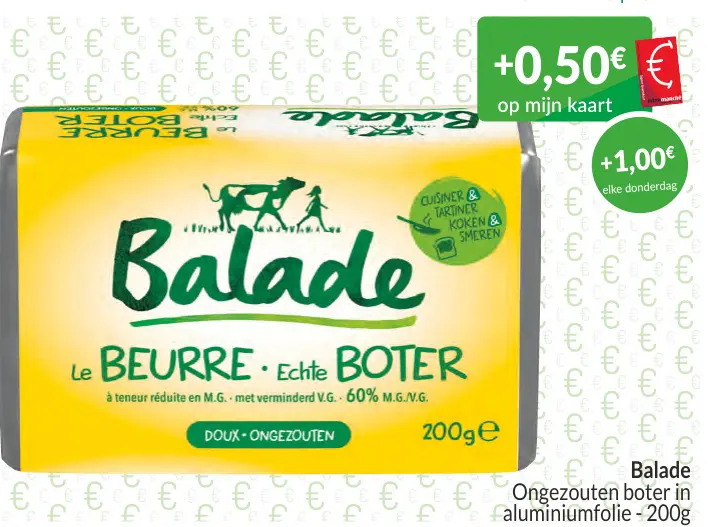 Promotie: Ongezouten boter in aluminiumfolie