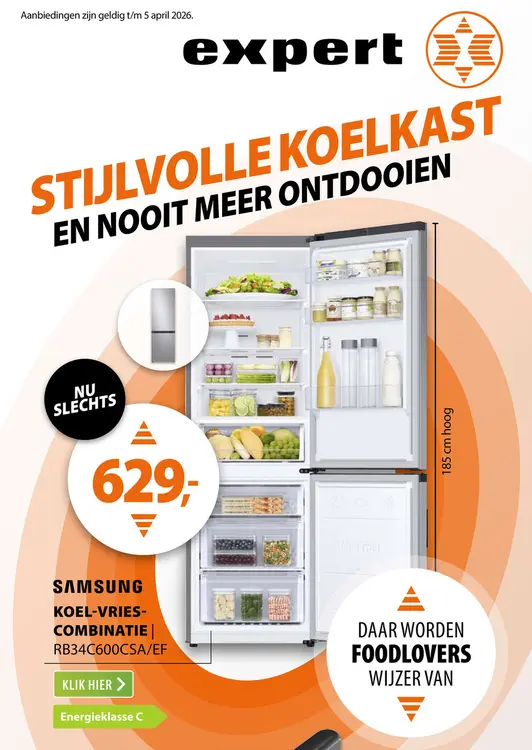 Aanbieding: Samsung RB34C600CSA/EF Zilver