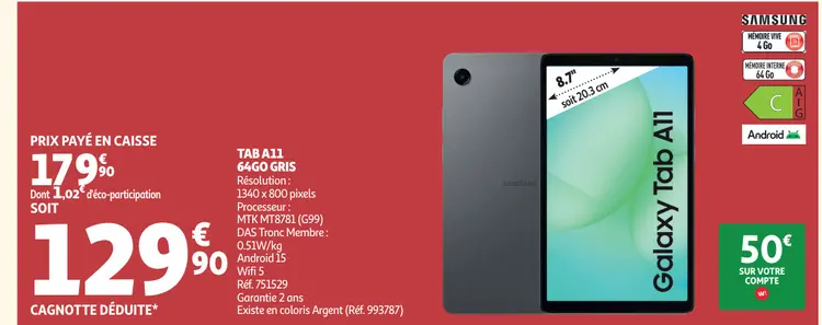 Promotie: Tab a11