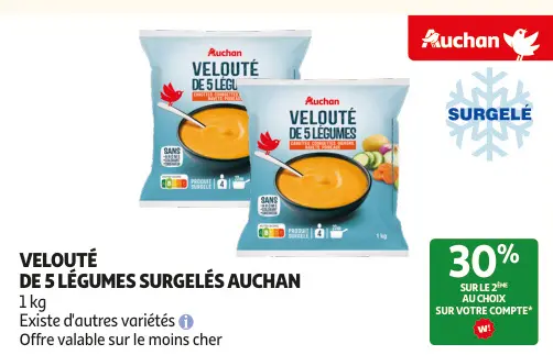 Offre: Velouté de 5 légumes surgelés