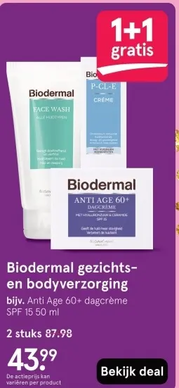 Aanbieding: Biodermal gezichts- en bodyverzorging