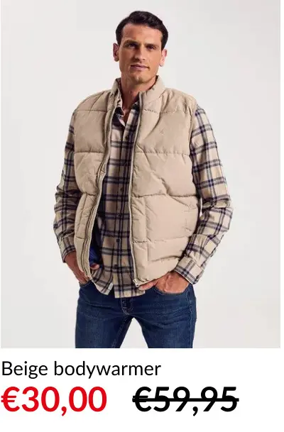 Aanbieding: Beige bodywarmer