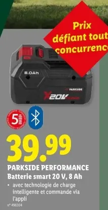 Offre: Batterie smart 20 V, 8 Ah