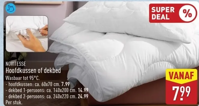 Aanbieding: Hoofdkussen of dekbed