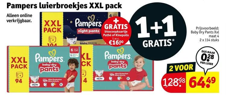 Aanbieding: Luierbroekjes XXL pack