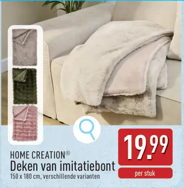 Aanbieding: Deken van imitatiebont