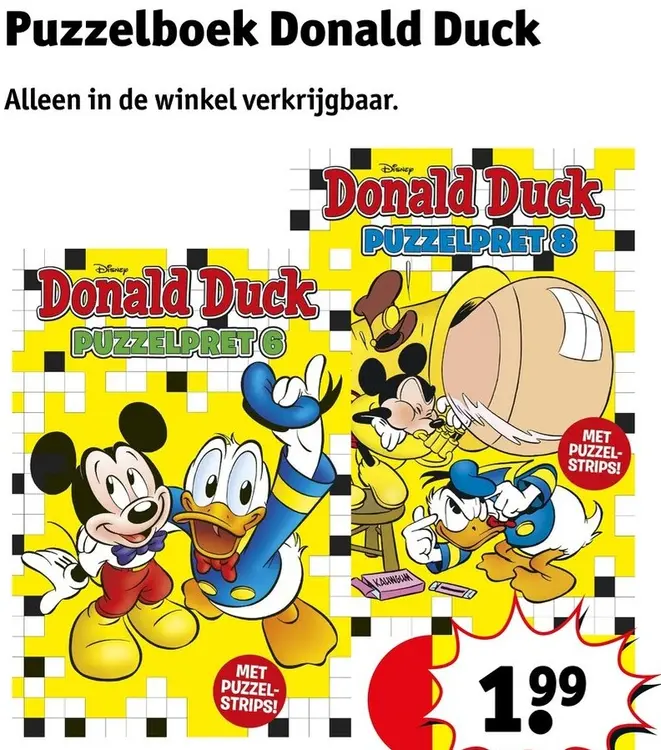 Aanbieding: Puzzelboek Donald Duck