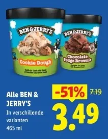 Aanbieding: Alle Ben & jerry's