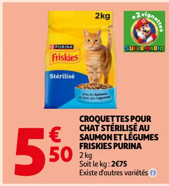 Offre: Croquettes pour chat stérilisé au saumon et légumes