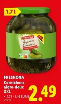 Offre: Cornichons aigre-doux XXL