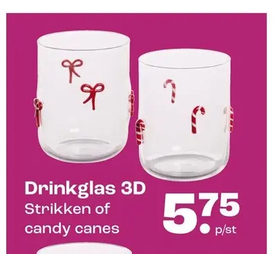 Promotie: Drinkglas 3D
