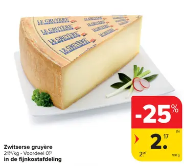 Aanbieding: Zwitserse gruyère