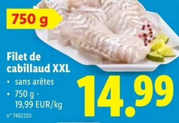 Offre: Filet de cabillaud XXL