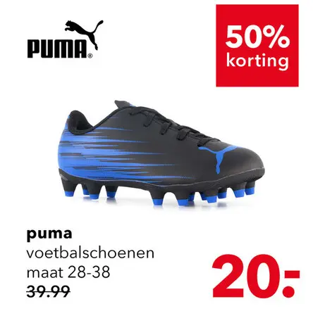 Aanbieding: Puma Attacanto II IT MG kinder voetbalschoenen zwart blauw