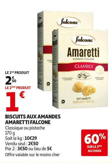 Offre: Biscuits aux amandes amaretti