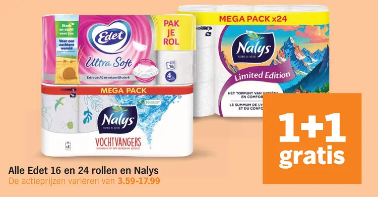 Aanbieding: Edet 16 en 24 rollen en Nalys