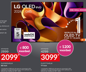 Aanbieding: LG OLED evo 2024 G45