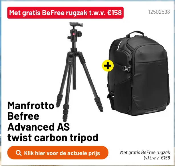 Promotie: Befree Advanced AS twist carbon tripod
