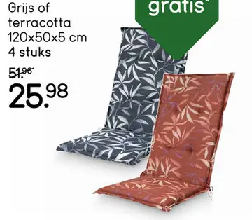 Aanbieding: Terrasstoelkussen Hoya - terra - 120x50 cm