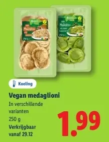 Aanbieding: Vegan medaglioni