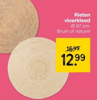 Aanbieding: Rieten vloerkleed