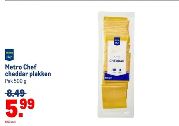 Aanbieding: Metro Chef cheddar plakken