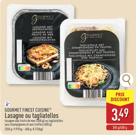Offre: Lasagne ou tagliatelles