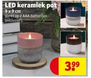 Aanbieding: LED keramiek pot