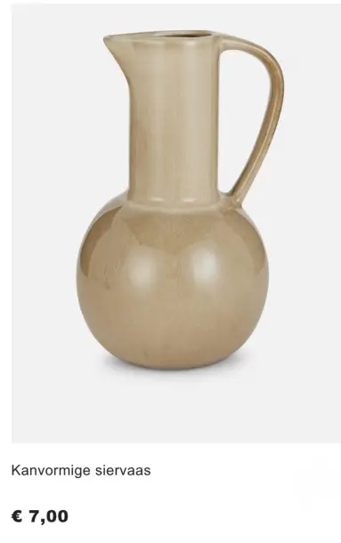 Aanbieding: Kanvormige siervaas