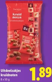 Aanbieding: Uitdeelzakjes kruidnoten