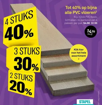 Aanbieding: Click PVC Basic, licht eiken
