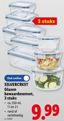 Promotie: Glazen bewaardozenset