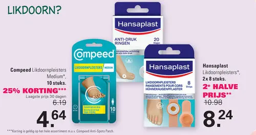 Aanbieding: Compeed Likdoornpleisters Medium
