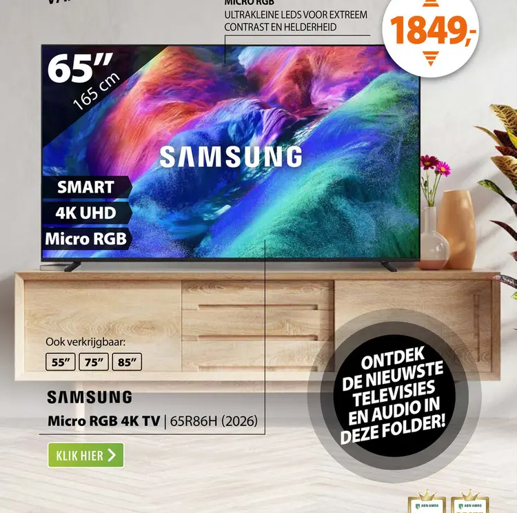 Aanbieding: Samsung Micro RGB 65R86H (2026)