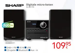 Aanbieding: SHARP Digitale micro-keten XL-8517D