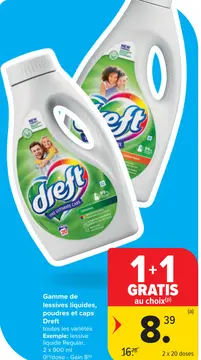 Offre: Gamme de lessives liquides, poudres et caps